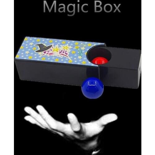 1 Set Changeable Magic Box Turning The Red Ball Into The Blue Ball Props Magic Tricks Toys Classic Toys