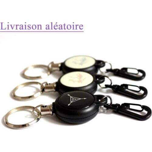 Mini Retractable Pull Key Chain Ring Reel Steel Wire Belt Metal Key Great Small Outdoor Safety Anti-Theft Steel Wire Keychain