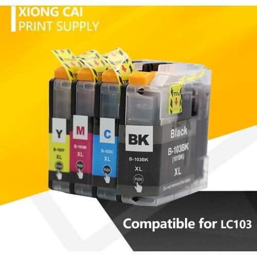 XiongCai Compatible Ink Cartridges for Brother LC103 MFC J4310DW J4410DW J4510DW J4610DW J4710DW J6520DW J285DW printer LC103XL