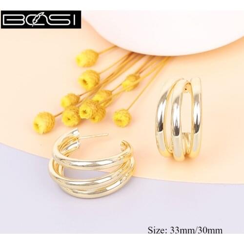 Golden Big hoop Earrings Korean Geometry Metal Gold Earrings For women Female Retro Drop Earrings 2021 Trend Fashion Jewelry