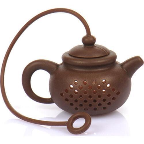 1pc Teapot-Shape Tea Infuser Strainer Silicone Tea Bag Leaf Filter Diffuser Tea Filter Infusers Safe Clean 2-Colors
