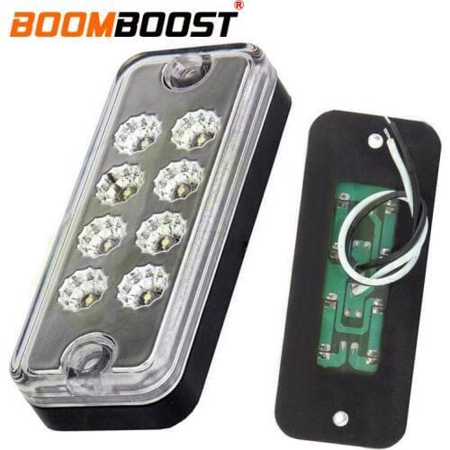 8 LED white 1pcs Waterproof Clearance Side Marker Light Indicator Lamp Truck Trailer Lorry Car Lights Lamp 24V 12V