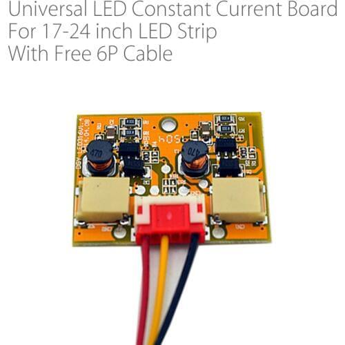 10Pcs/Lot Universal Constant current board LCD refit to LED Strip for 10-24 inch LED Strip Panel backlight driver with 6P cable