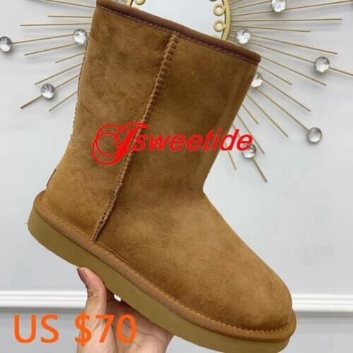 Australia Snow Boots Genuine Sheepskin Wool Women Winter Classic Comfortable Snow Boots New Brand Warm Boots