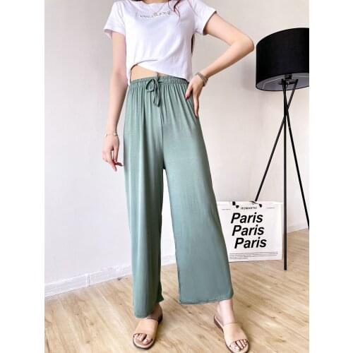 Spring/Summer Modal Large Size Wide Leg Pants High Waist Straight Pants Loose Home Casual Yoga Pants Sports Dancing Womens Pant