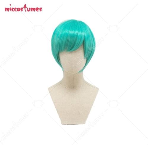 Bulma Green Short Straight Cosplay Wig