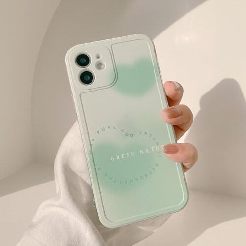 Art Retro Love Heart Gradient halo Phone Case For iPhone 12 11 Pro Max X Xs Max Xr 7 8 Puls SE 2020 Cases Cute Soft TPU Cover