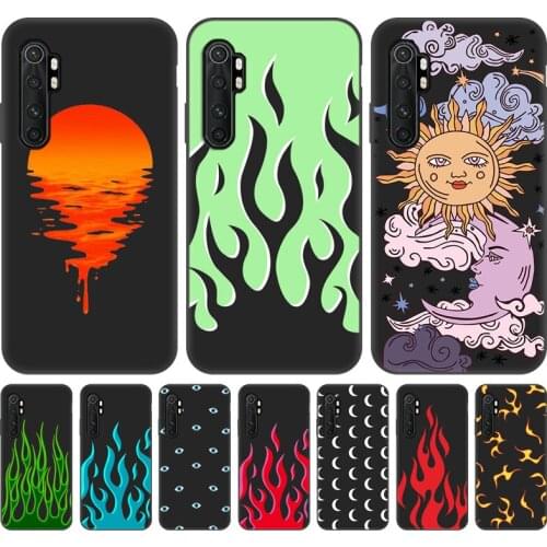 Funda For Xiaomi Mi 10T Pro Note 10 Lite Case For Xiaomi Mi 11 10 Ultra Mi 9T 10 T Pro Flame Fire Pattern Cover Mi 9 8 SE Shell