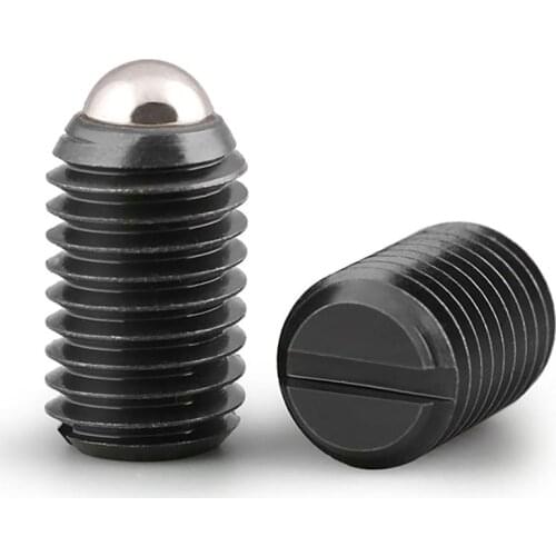 Black Grade 12.9 Slotted Screw Allen Spring Ball Plunger Grub Point Set Screw Bolt M4 M5 M6 M8 M10 M12