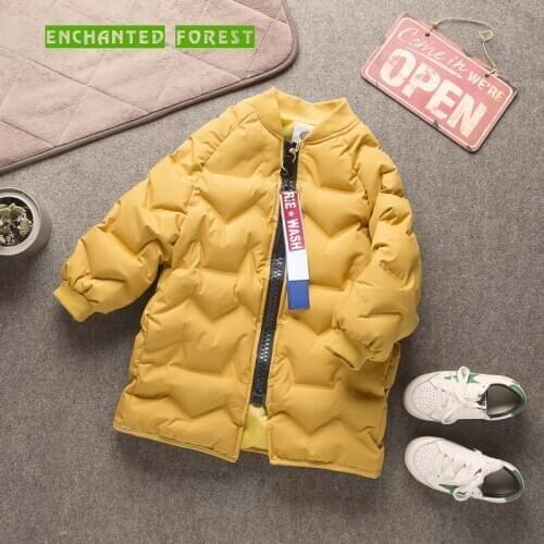 Childrens down jacket winter new childrens clothes fashion zipper comfortable warm girls jacket childrens jacket boy coat