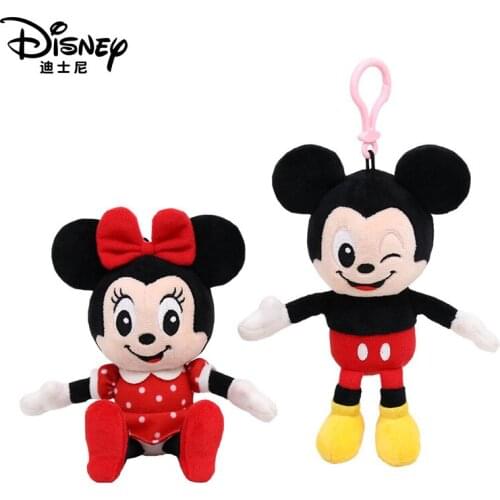 Disney Original Mickey Minnie Plush Toy Keyring 15-20cm
