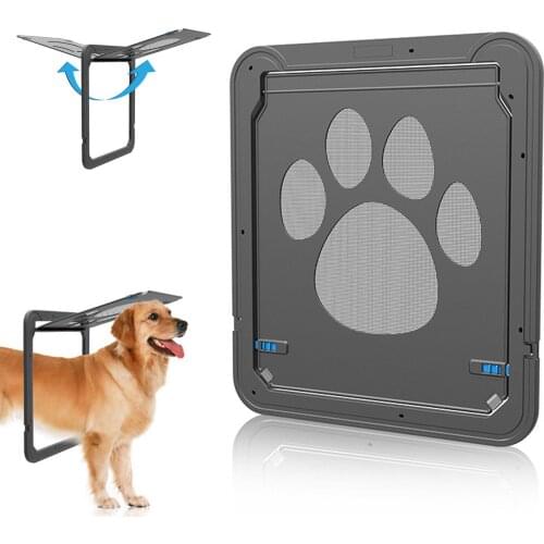 Pet door Automatic Magnetic Locking for Dog Cat Kitten Door Security Flap Door Small medium Pet Cat Dog Gate Door Pet Supplies
