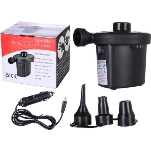 Electric Air Pump Home Inflate Deflate For Air Mattress Camping Mat Electric Inflator Pump Small Inflatable Pump EU US UK Plug