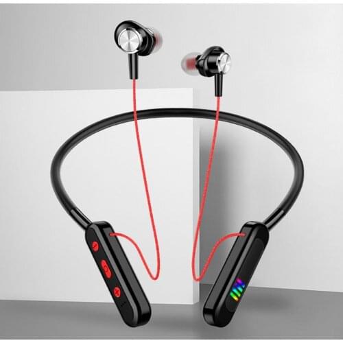 G20 Bluetooth Headset Lightweight Ergonomic Design ABS Wireless Hanging Neck Stereo Magnetic Storage Earphone for Sports