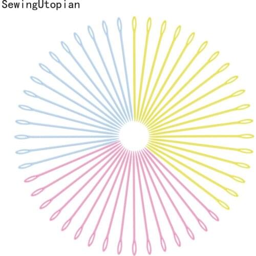 50PCS 15cm Plastic Needles Tapestry Binca Sewing Yarn Needle Plastic Needles for Kids Bodkin Large Sewing Needles Gold Eye Pins