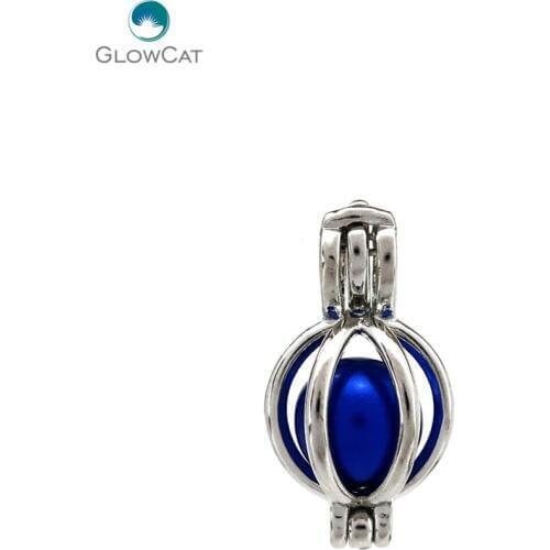 K756 5pcs/lot Silver Alloy Hollow Sphere Beads Cage Pendant Locket Fairytale Party Essential Oil Diffuser DIY GIFT