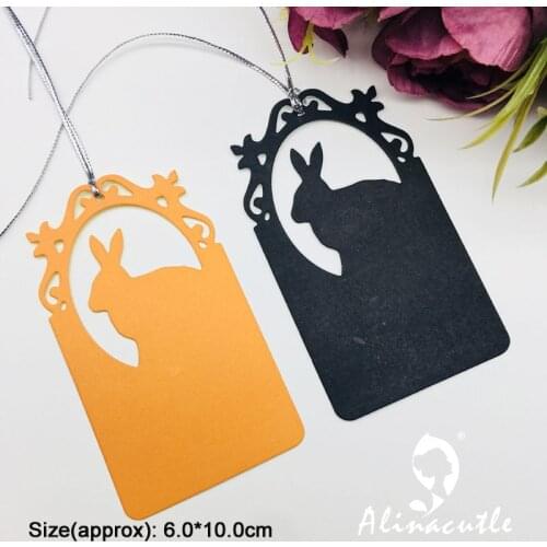Metal Cutting die Die Cut Easter Bunny Tag DIY Scrapbooking Paper Craft Handmade Card Album Punch Art Cutter Alinacutle Die