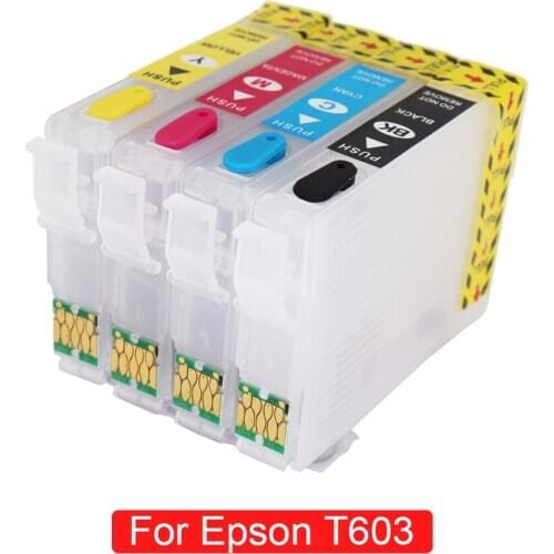 Europe T603 603XL Refillable Ink Cartridge For Epson XP-2100 XP-2105 XP-3100 XP-3105 XP-4100 XP-4105 WF-2810 WF-2830 WF-2835