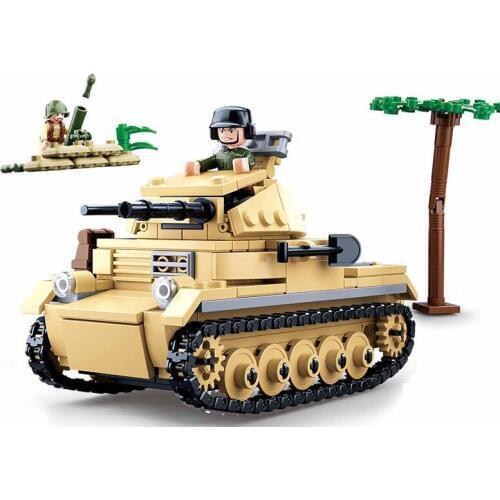 356Pcs Sluban 0691 Tank Model Educational Building Blocks Toys For Boys DIY Birthday Holiday Present Small Bricks Compatible L