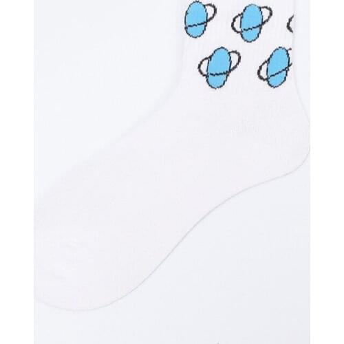 Star universe pattern cute personality hip hop unique style Harajuku men and women socks Fashion street sock