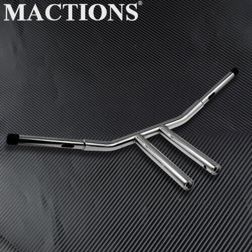 Motorcycle RISE T-Bar FAT 1-1/4" Chrome Custom 10" RISE Handlebar Drag Bar For Harley Motorcycle Sportster XL Dyna