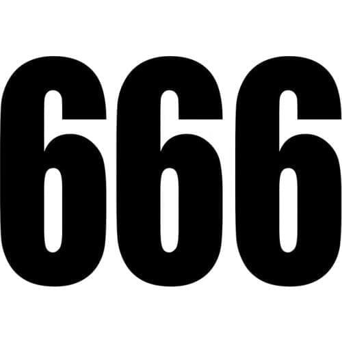 13*9CM 3x Number 6 Sticker Vinyl Decal Funny Network Language Car Body Car Styling Accessories Black/Silver C9-0244