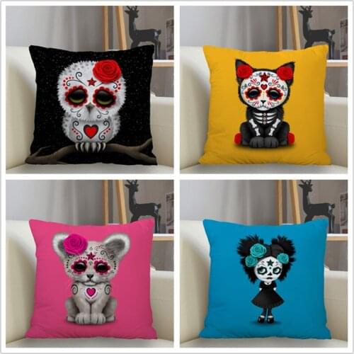 Musife New Custom Day of the Dead Pillowcase Sofa Decorative Cushion Cover Pillowcase Home Decor Drop Shipping Wholesale