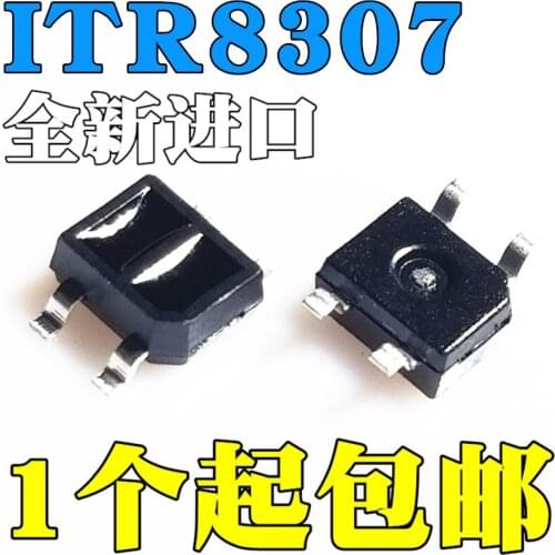 2PCS New and original ITR8307 TR8307/S17/TR8 SOP4 Photoelectric sensor chip Reflection type photoelectric sensor switch range 1