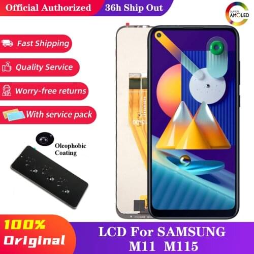 Original 6.4'' LCD For SAMSUNG Galaxy M11 Display SM-M115 M115F M115G/DS Touch Screen Digitizer Assembly for Samsung M11 LCD