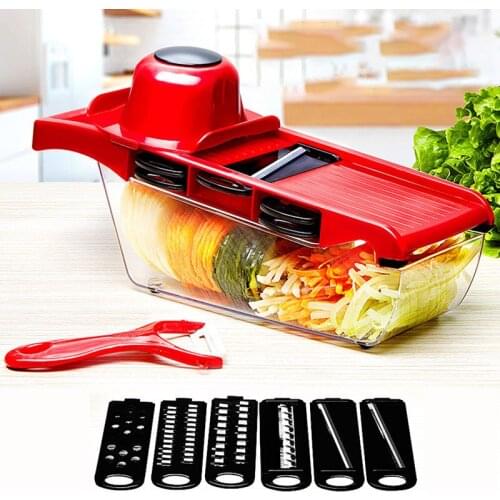 Vegetable Cutter With Steel Blade Mandoline Slicer Potato Peeler Carrot Cheese Grater Vegetable Tool Kitchen Slicer Accessories