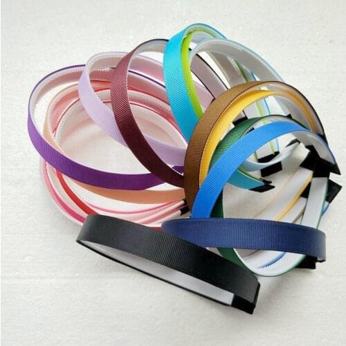 500pcs 15mm Wrap Covered ribbon Plastic hair hoop DIY hair accessory hair bands woman girl Simple Design Teeth headband FJ3143