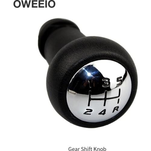 OWEEIO Plated Manual Gear Shift Knob Transmission Gear Stick Lever Shifter Knob Shift Handball For PEUGEOT 307 Citroen