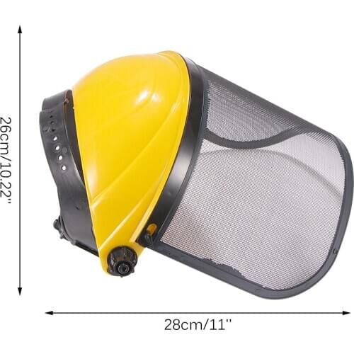 Garden Grass Trimmer Safety Helmet Hat With Full Face Mesh Visor For Logging Brush Cutter Forestry Protect High Quality