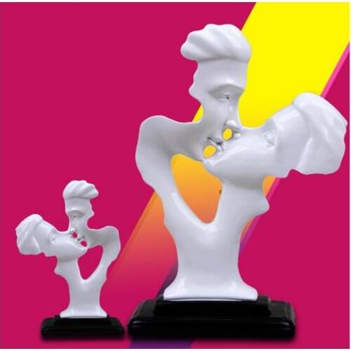 Nordic style ins style Abstract Couple Figurines European Wedding Creative Sculpture Decoration Home living room office statues