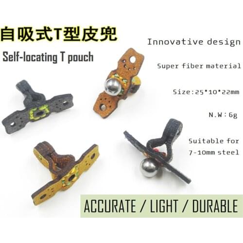 Self-locating T Pouch Innovative Design For Slingshot Shooting 10pcs
