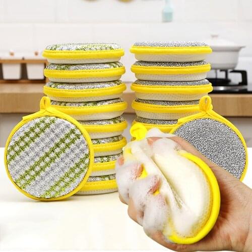 3/5/10 pcs Double Sides Cleaning Sponge Pan Pot Dish Clean Sponge Household Cleaning Tools Dishwashing Brushes