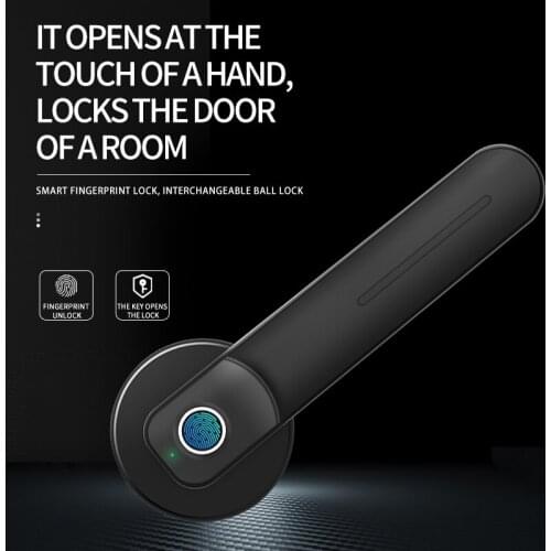A Hold Open Bluetooth APP fingerprint lock single tongue indoor apartment office wooden door home smart lock