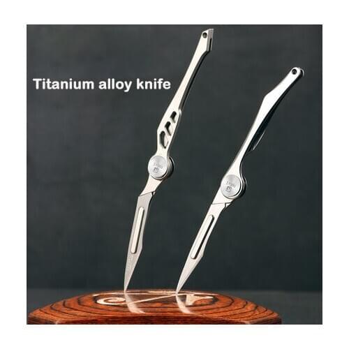 Titanium Alloy Utility Knife EDC Small Sharp Mini Knife Unpacking Express Knife Can Pass Security