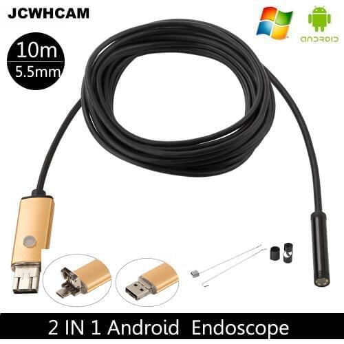 HD 480P 0.3MP 5.5mm Android USB Endoscope Camera 6LED Snake Flexible USB Endoscope 1M 2M 5M 10M Android OTG USB Borescope Camera