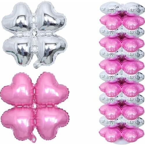 10pcs/set 4 Petals 18inch Aluminum Foil Balloons birthday Party Wedding Decorations Baby Shower Decor Air Ballon Globos