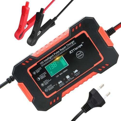 LEEPEE Car Battery Charger Full Automatic Fast Power Charging 12V 6A Agm Gel Wet Wet Dry Lead Acid Battery Charger Pulse Repair