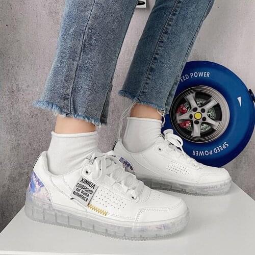 Jelly Bottom Girls Heart Sports White Shoes Womens Shoes Ins Street Style Tide Shoes All-match Sneakers