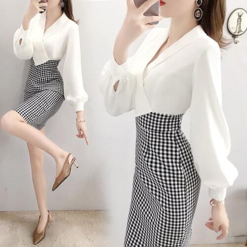 Women 2021 Spring Autumn Elegant Sheath Bodycon Dresses Female Long Sleeve V-neck Dress Office Lady Fashion Slim Vestidos Z330