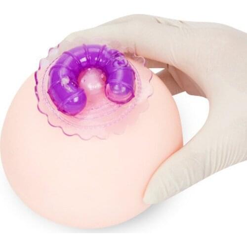 1 Pair /2PCS Women Vibrator Nipple Massager Breast Vibrator Female Breast Purple Removable female pussy shaking