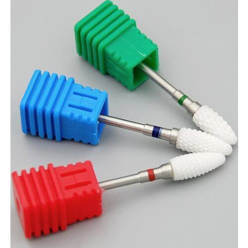 1pc Manicure Cutter Bullet Ceramic Drill Bit Nails Ceramic Burr Bits For Manicure Professional nail electric drill Nail Mills