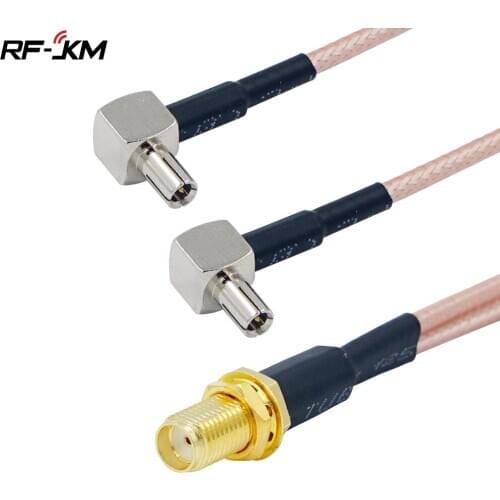 1pcs SMA Female to 2 TS9 male plug connector cable Antenna Pigtail Coaxial Cable ts9 to sma Connector for 4G LTE Modem