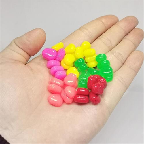 10-50pcs/Fishing tackle lifelike Realistic5 colors corn kernels soft bait1cm/0.3g Artificial crank float Soft lure Astringency