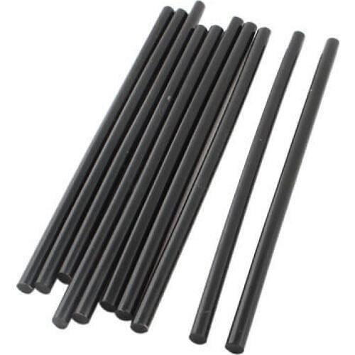 10 Pcs Black Hot Melt Glue Gun Adhesive Sticks 7mm x 190mm for Crafting Models