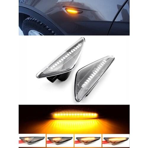 2PCS Smoke Dynamic Flowing LED Side Marker Signal LightReplacement Smoke Lens For BMW X3 F25 X5 E70 X6 E71 E72 Dropshipping
