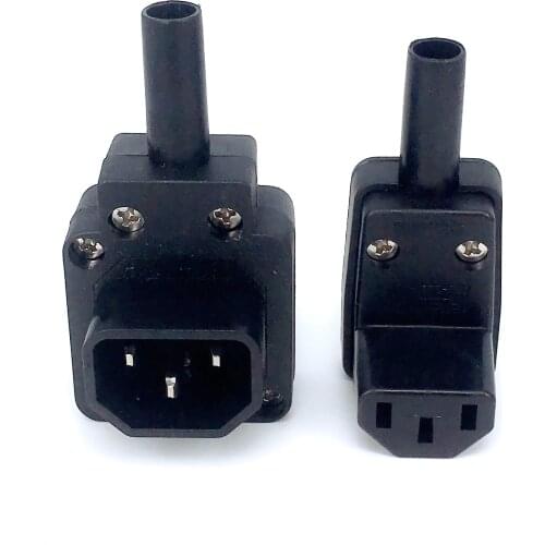 250v 10a Elbow 90 IEC320 C13 C14 PDU UPS wired power outlet assemble install connector electric Panel Receptacle AC socket Plug